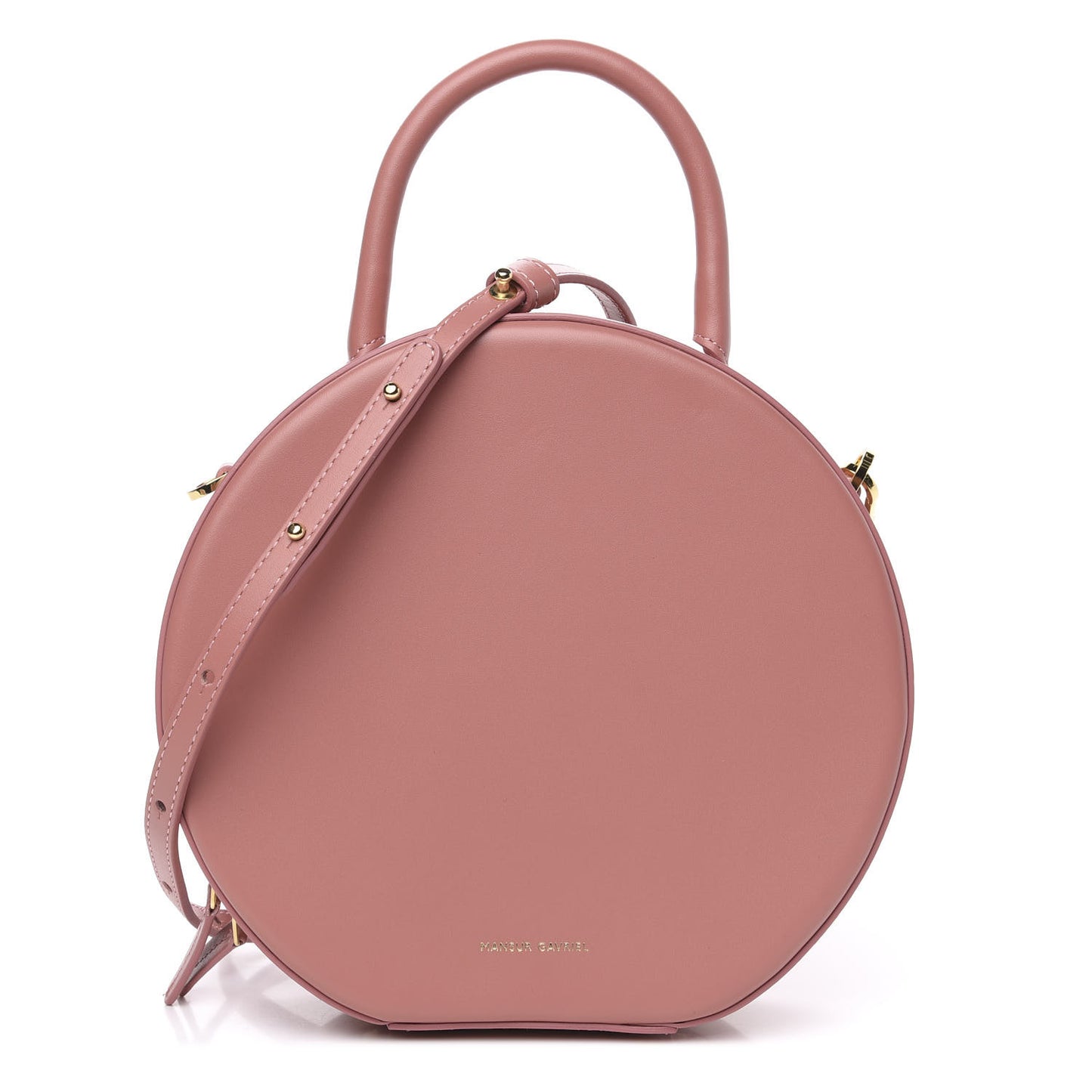 Calfskin Circle Crossbody Blush