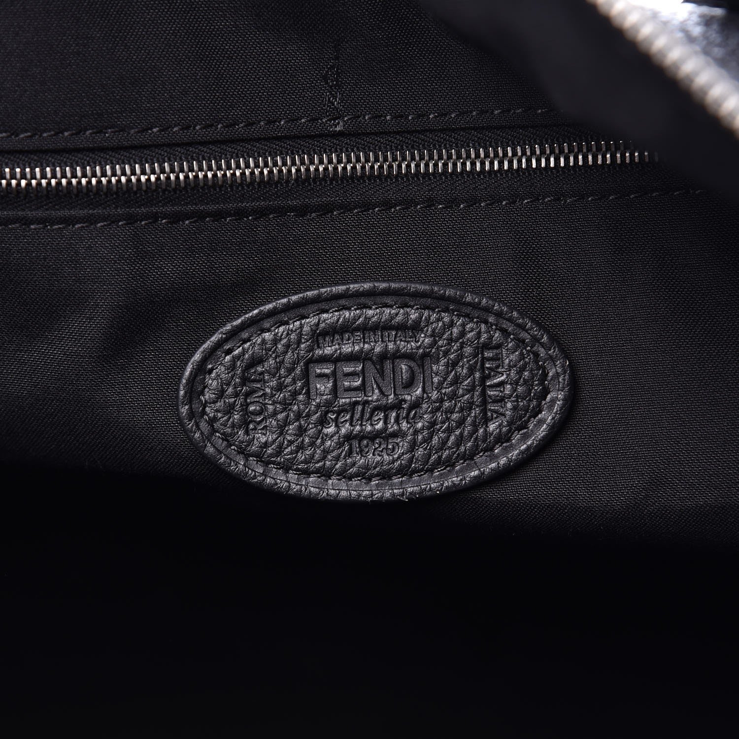 Fendi Cuoio Romano Selleria Fendi Stamp Patch Holdall Bag Black Grigio 7 of 7