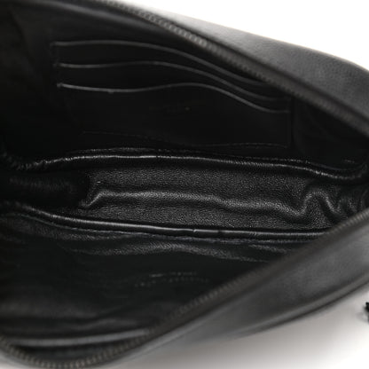 Saint Laurent Grain De Poudre Matelasse Monogram Mini Lou Camera Bag Black 4 of 10