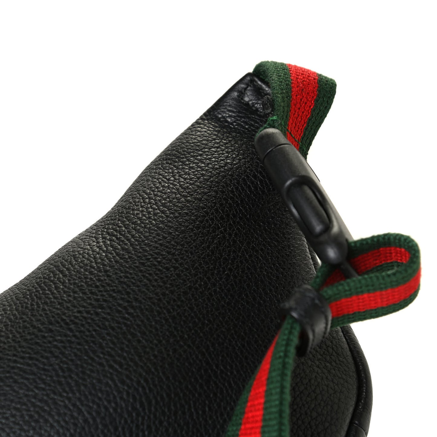 Grained Calfskin Small Logo Belt Bag Black