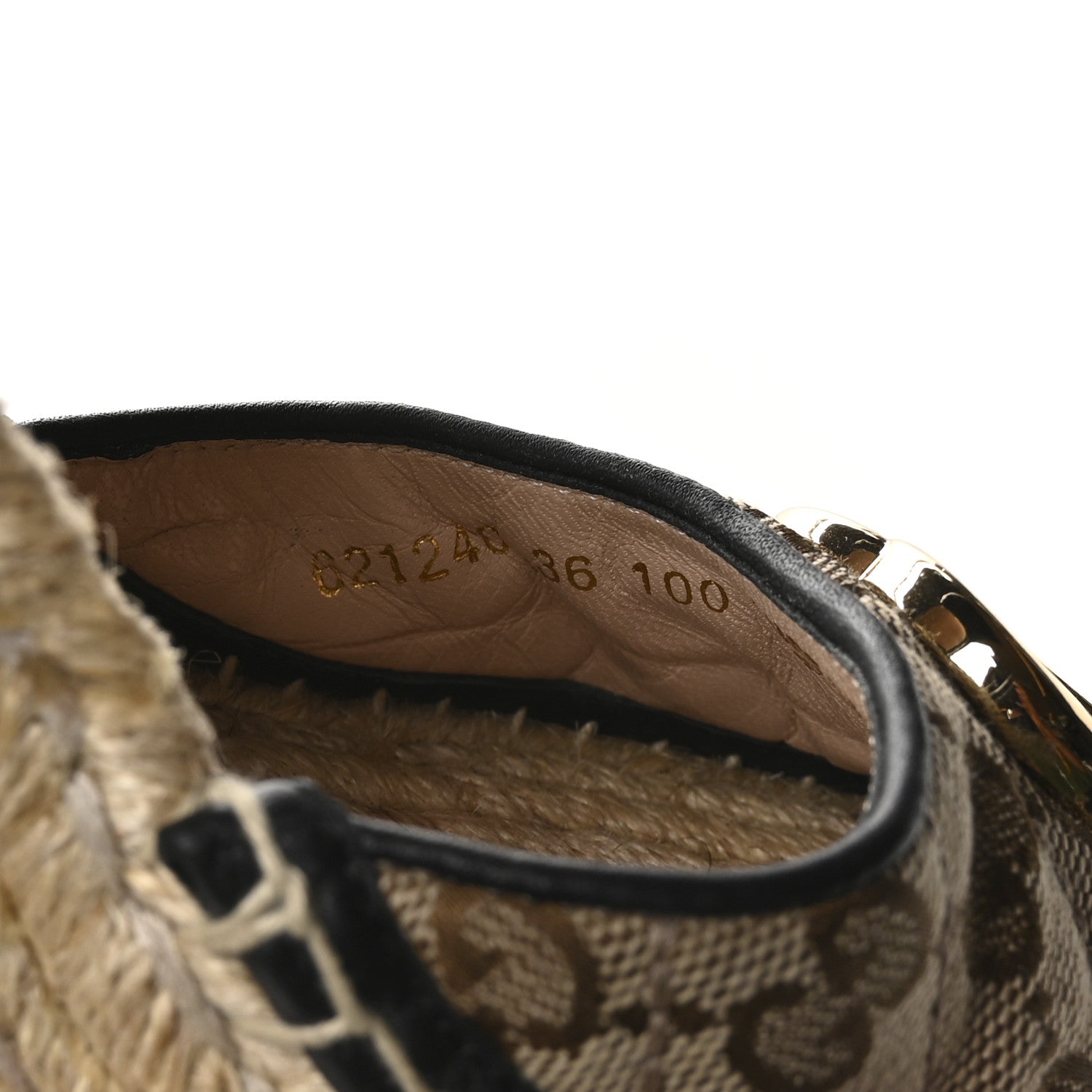 Gucci Monogram Matelasse GG Marmont Ankle Wrap Platform 35/120mm Espadrille Wedges 36 Beige Ebony Black Sand Storm 8 of 9