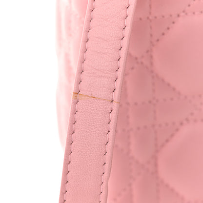 Christian Dior CHRISTIAN DIOR Lambskin Cannage Medium Lady Dior Pink 10 of 10