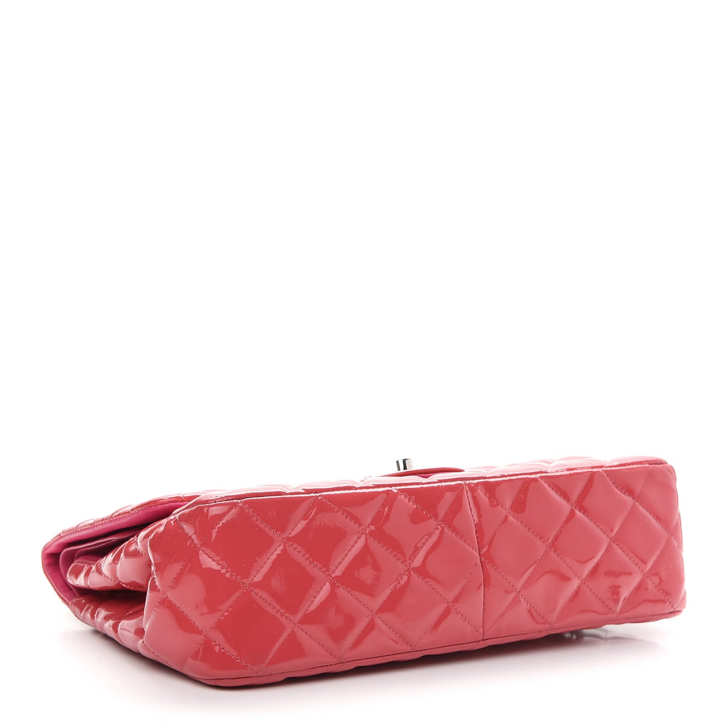 Patent Quilted Jumbo Double Flap Pink