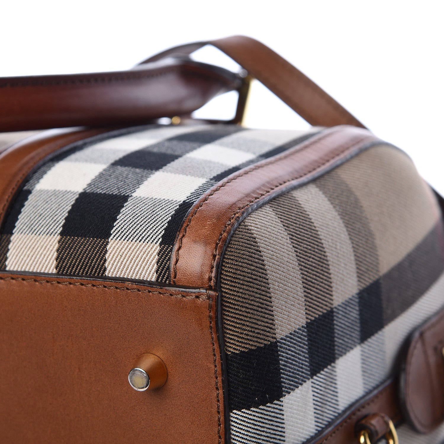 Burberry House Check Medium Alchester Bowling Bag Tan 20 of 23