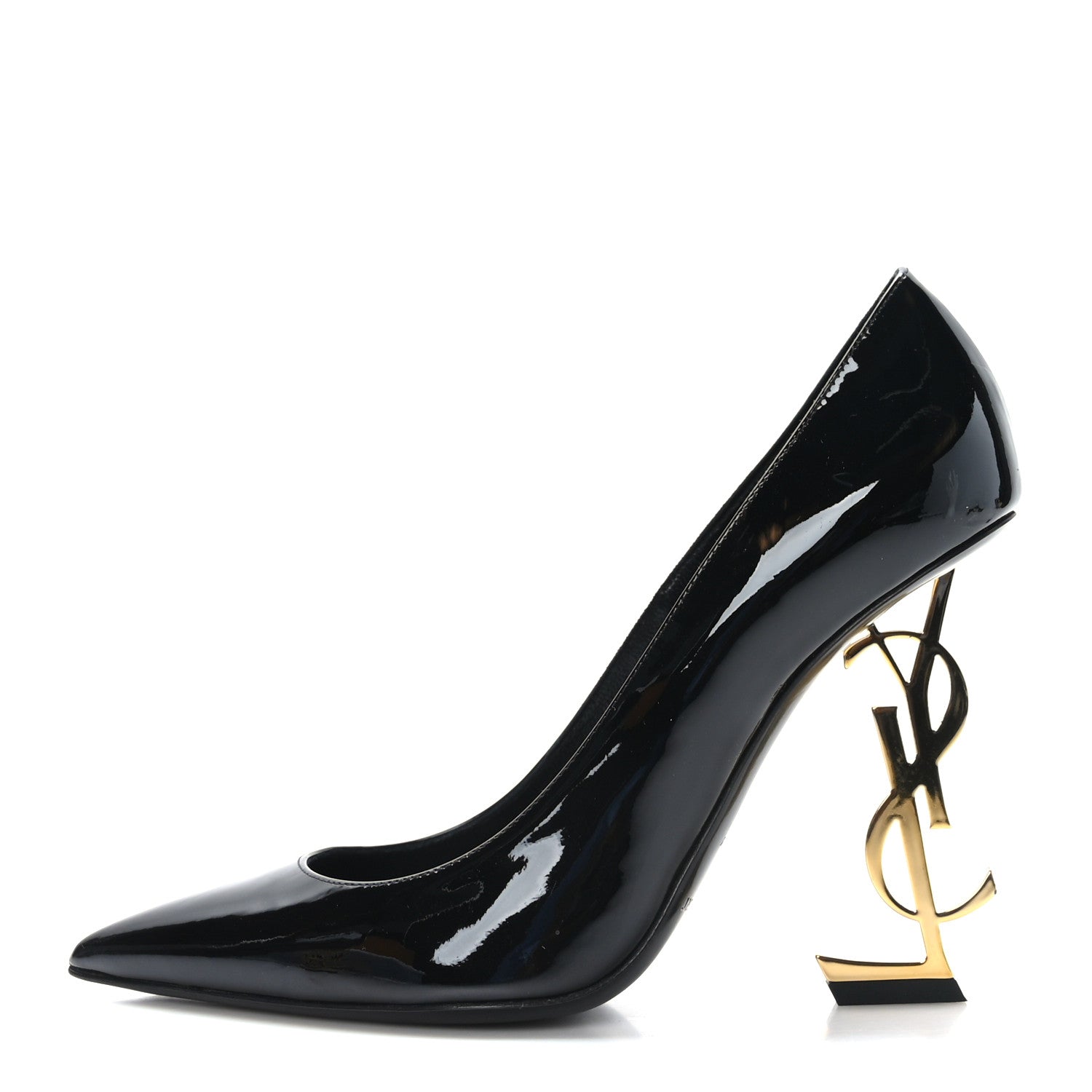 Saint Laurent Patent Opyum 110 Pumps 37.5 Black Gold 1 of 9