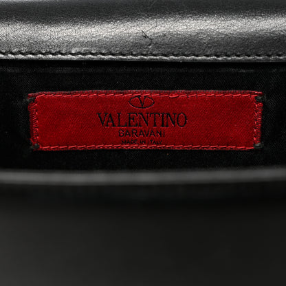 Valentino Garavani Vitello Mini Rockstud Flap Wallet on Strap Black 6 of 12