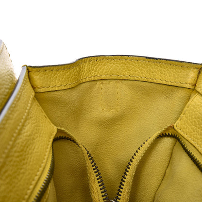 Celine Drummed Calfskin Nano Luggage Citron 9 of 18