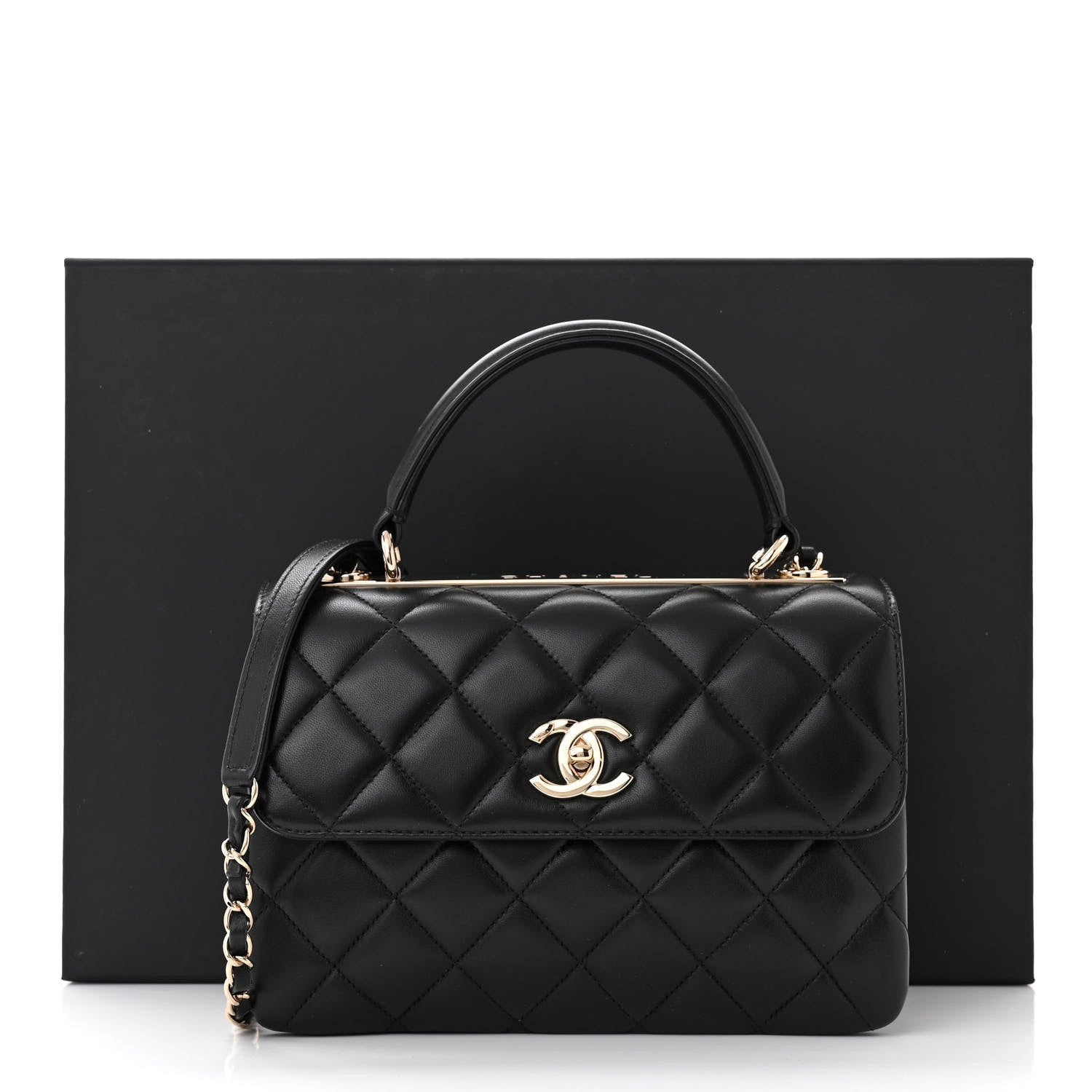 Chanel Lambskin Quilted Small Trendy CC Dual Handle Flap Bag Black 11 of 11