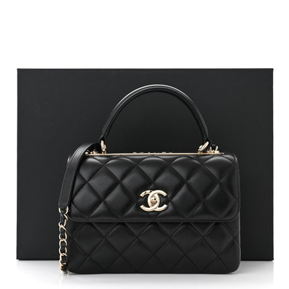 Chanel Lambskin Quilted Small Trendy CC Dual Handle Flap Bag Black 11 of 11