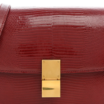 Celine Lizard Medium Classic Box Flap Bag Ruby 6 of 8