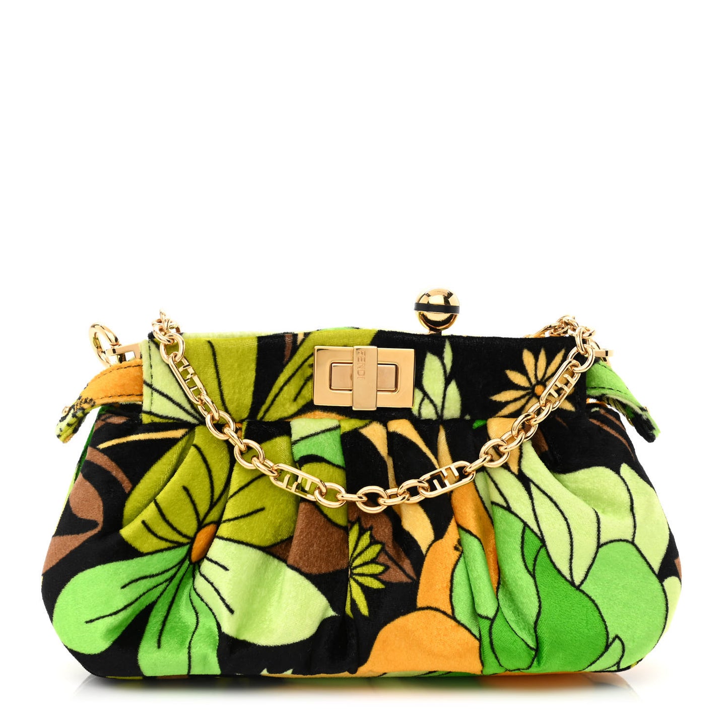 Velvet Dream Garden Small Peekaboo Click Bag Verde Multicolor Black