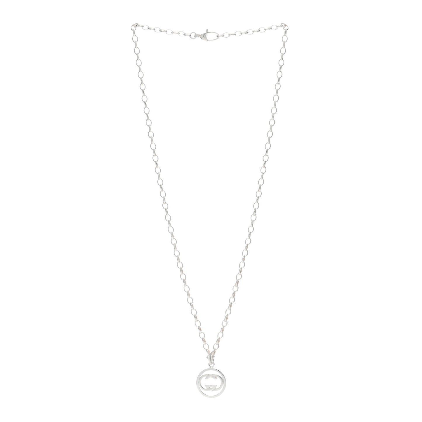 Sterling Silver Interlocking G Pendant Necklace
