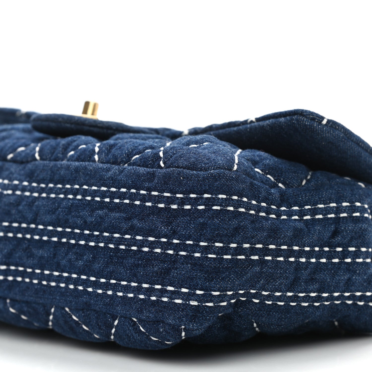 Chanel Denim Quilted Medium Denim Trip Single Flap Blue 10 of 11