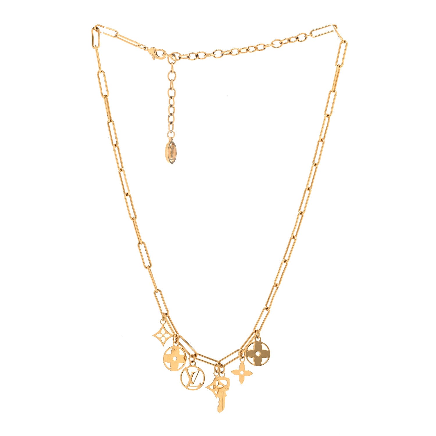 Louis Vuitton Metal Roman Holidays Necklace Gold 3 of 6