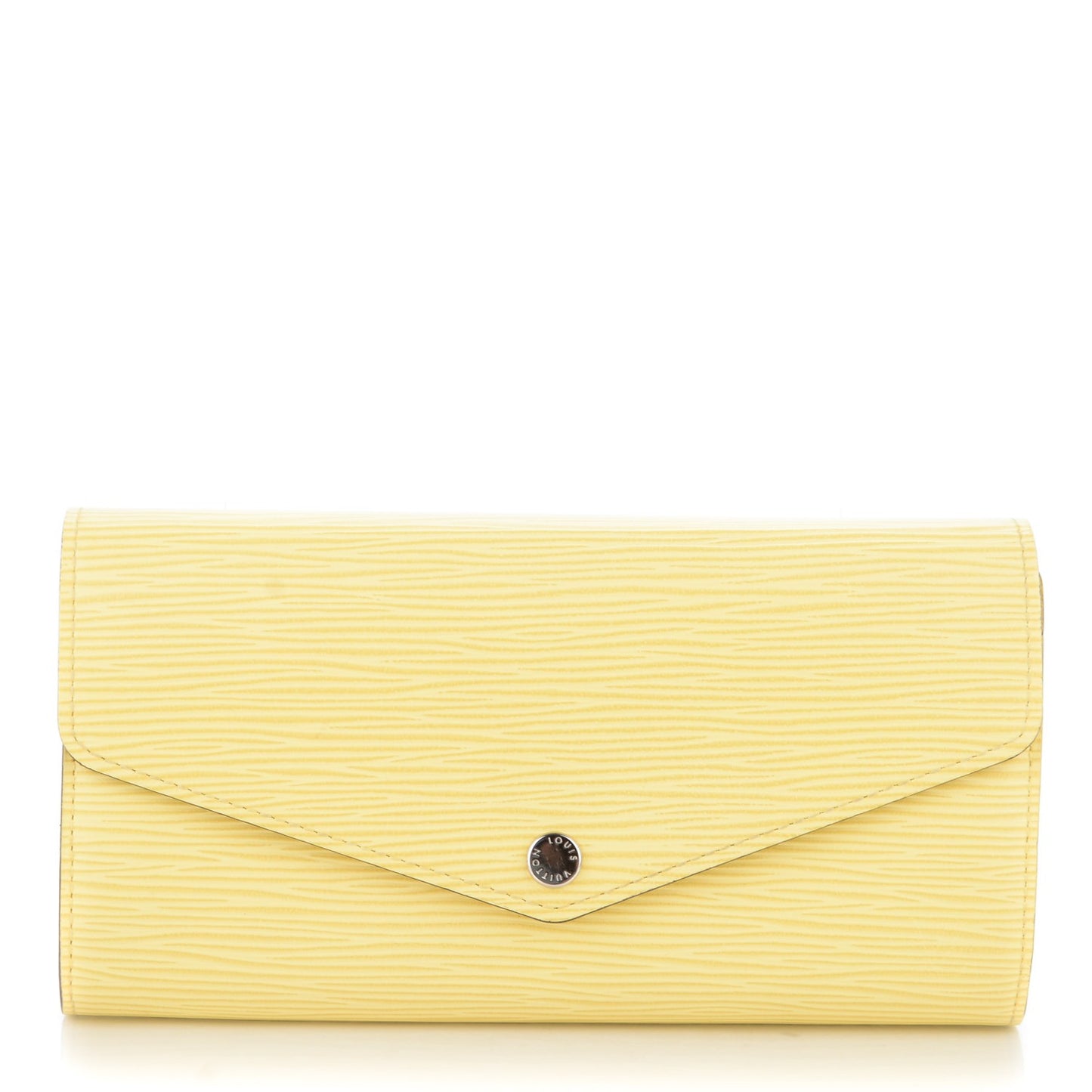 Epi Sarah Wallet NM Jaune Pale