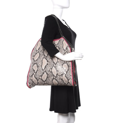 Stella McCartney Eco Python Big Falabella Tote Grey 2 of 9
