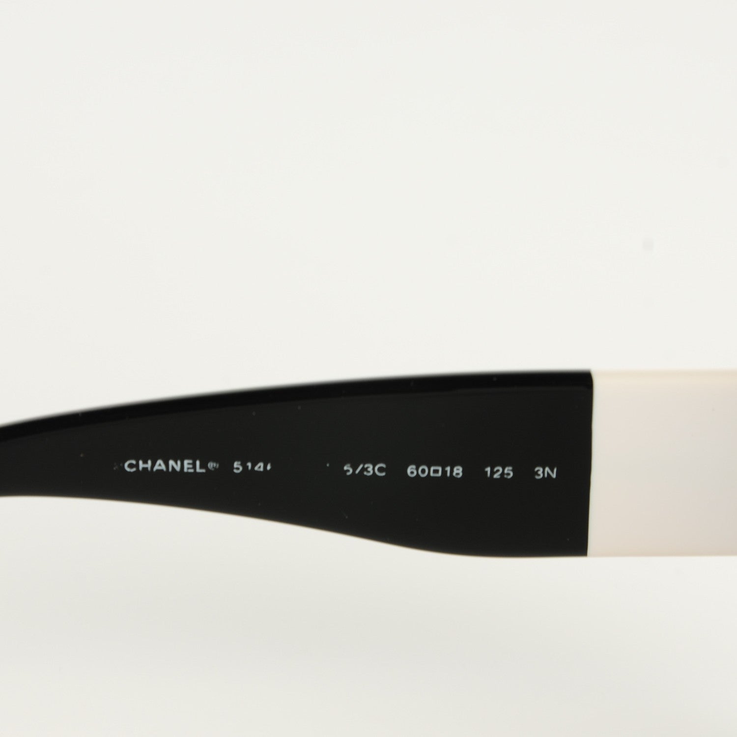 Chanel Acetate CC Lace Effect Sunglasses 5146 Black White 5 of 6