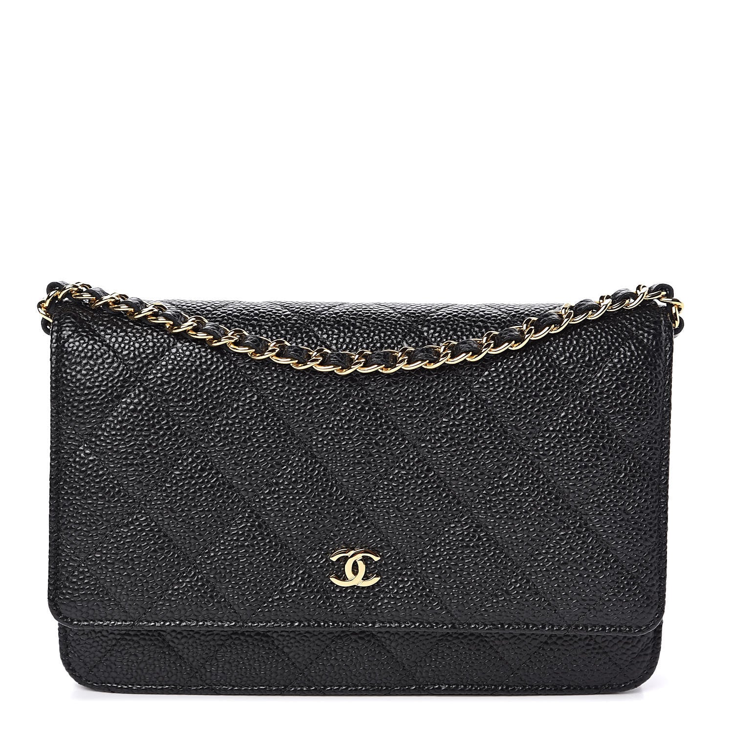 Chanel Caviar Quilted Wallet On Chain WOC Black 1 of 11
