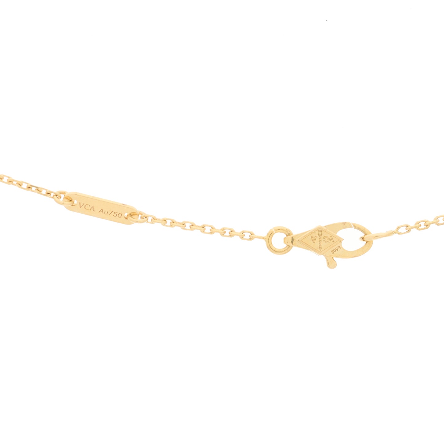 18K Yellow Gold Mother of Pearl Sweet Alhambra Pendant Necklace