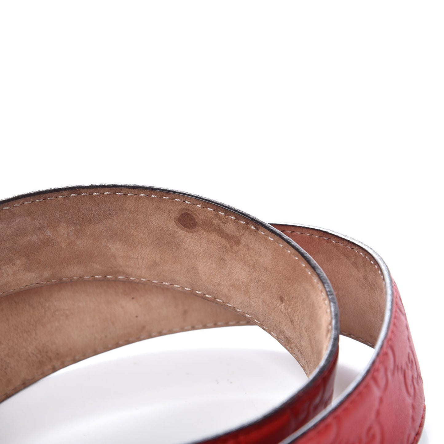 Guccissima Signature Interlocking G 40mm Belt 90 36 Red