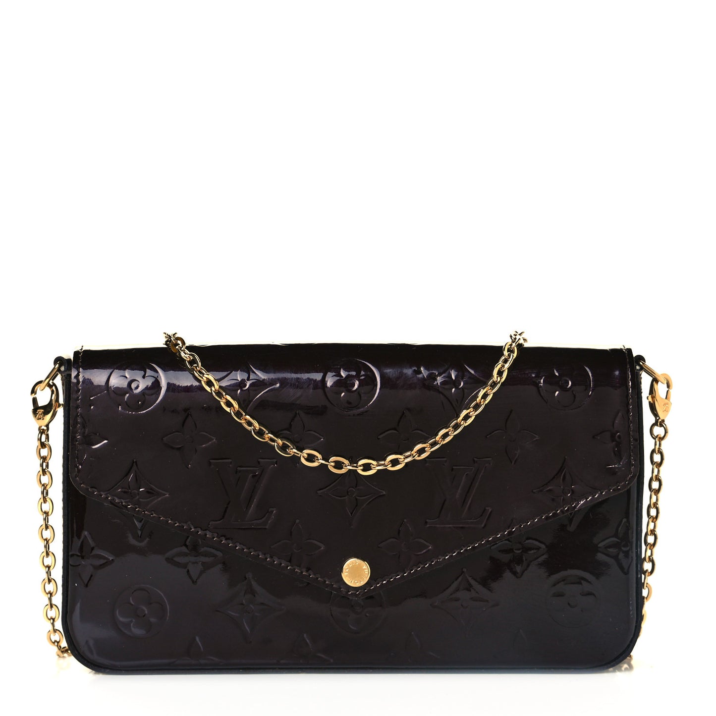 Vernis Pochette Felicie Chain Wallet Amarante