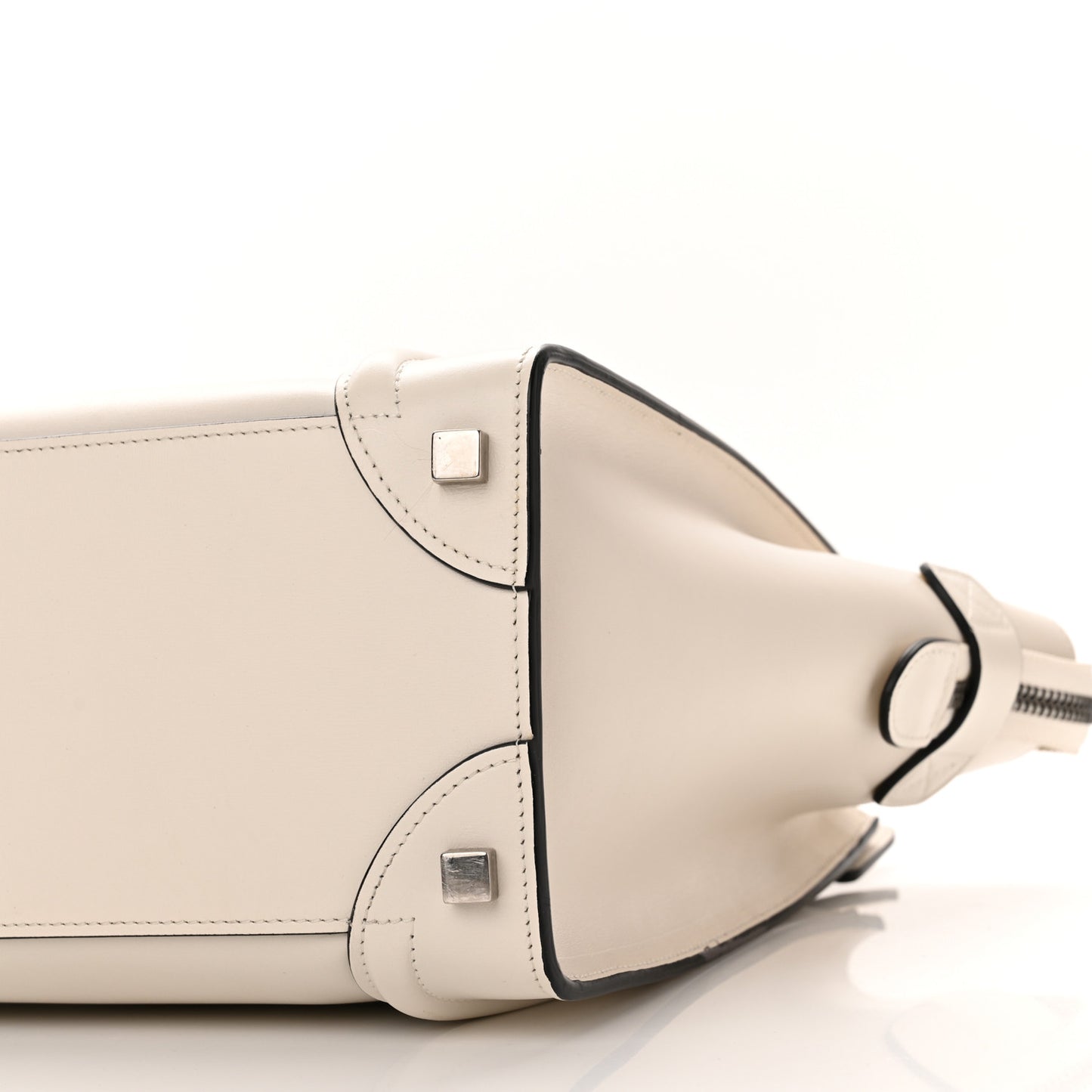 Smooth Calfskin Micro Luggage White