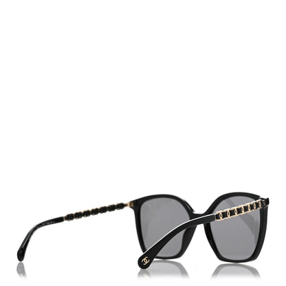 Chanel Acetate Calfskin Square Sunglasses 5546-Q Black 4 of 8