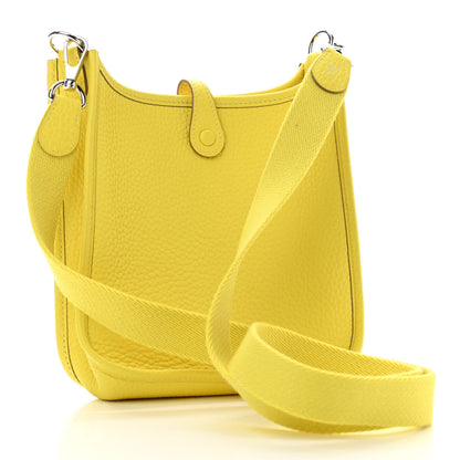 Hermes Taurillon Clemence Evelyne TPM Lime 3 of 12