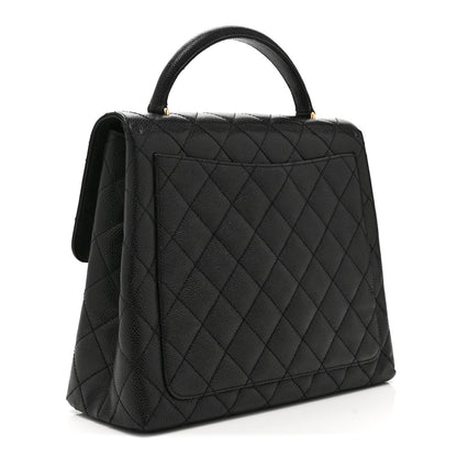 Chanel Caviar Quilted Jumbo Kelly Flap Black 3 of 10