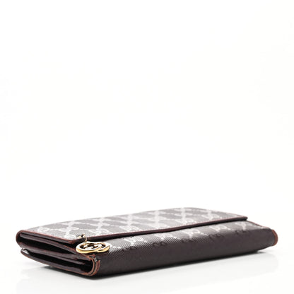 Gucci Imprime Monogram GG Pierce Continental Flap Wallet Bordeaux 4 of 10