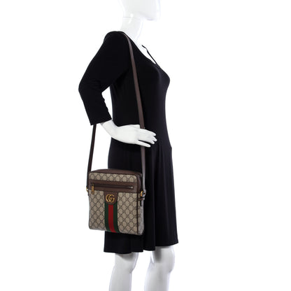 Gucci GG Supreme Monogram Web Small Ophidia Messenger Bag Brown 2 of 14
