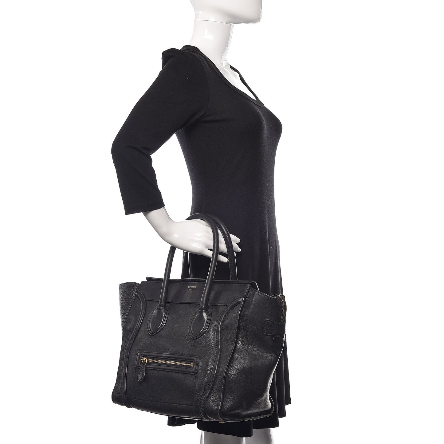 Smooth Calfskin Mini Luggage Black
