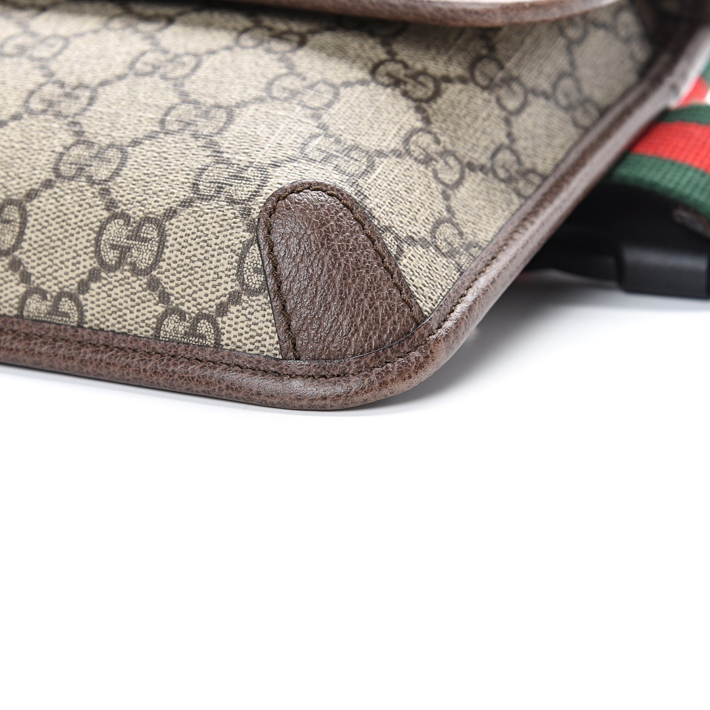 GG Supreme Monogram Neo Vintage Web Belt Bag Brown
