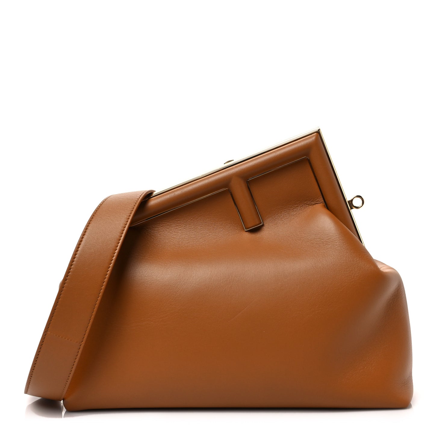 Shiny Nappa Medium Fendi First Caramello