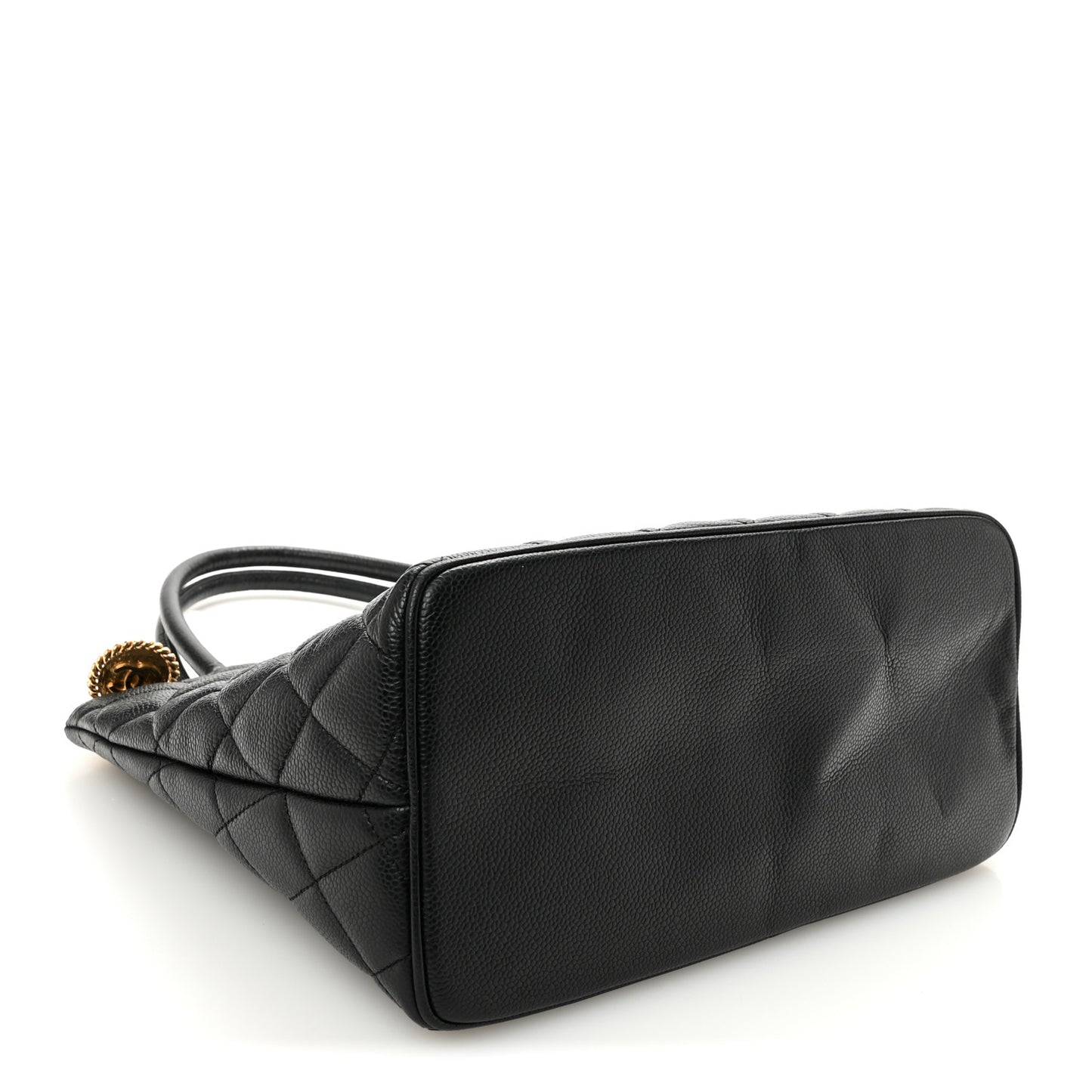 Caviar Quilted Medallion Tote Black