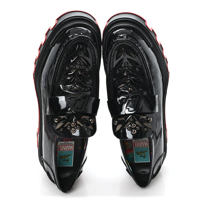 Christian Louboutin X Marvel Patent Calfskin The Amazing Loubi Loafers 46 Black Cosmos 2 of 8