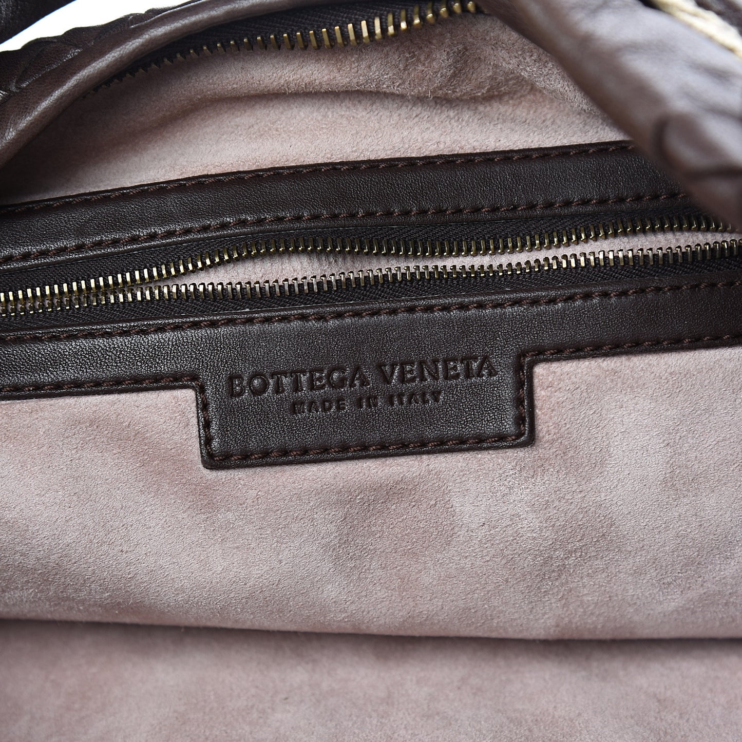 Nappa Intrecciato Flower Large Veneta Hobo Ebano