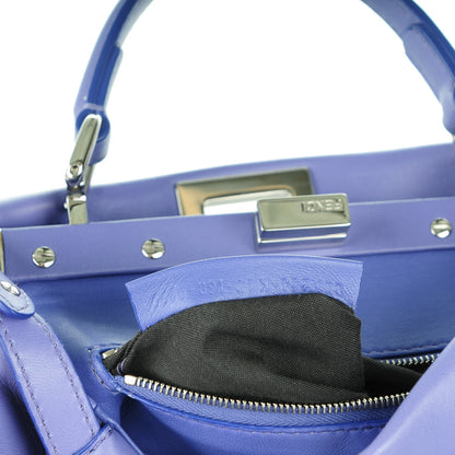 Fendi Nappa Mini Peekaboo Iconic Satchel Viola Cassis 8 of 8
