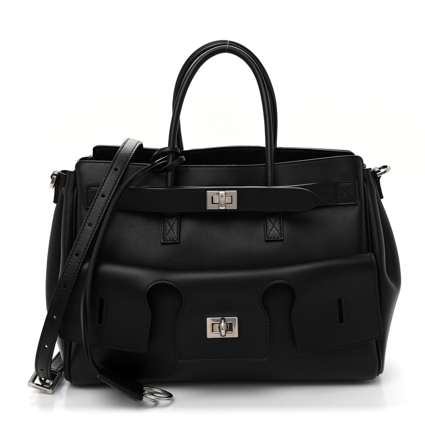 Smooth Calfskin Small Bel Air Carry All Bag Black