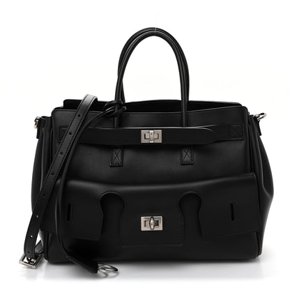 Balenciaga Smooth Calfskin Small Bel Air Carry All Bag Black 1 of 9