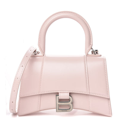 Balenciaga Shiny Box Calfskin Hourglass Top Handle Bag XS Light Rose 1 of 10
