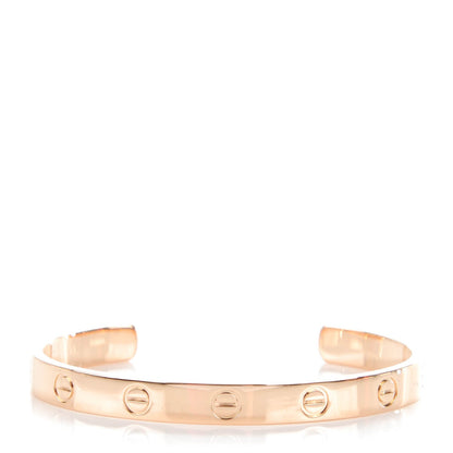 Cartier 18K Pink Gold LOVE Cuff Bracelet 16 1 of 5
