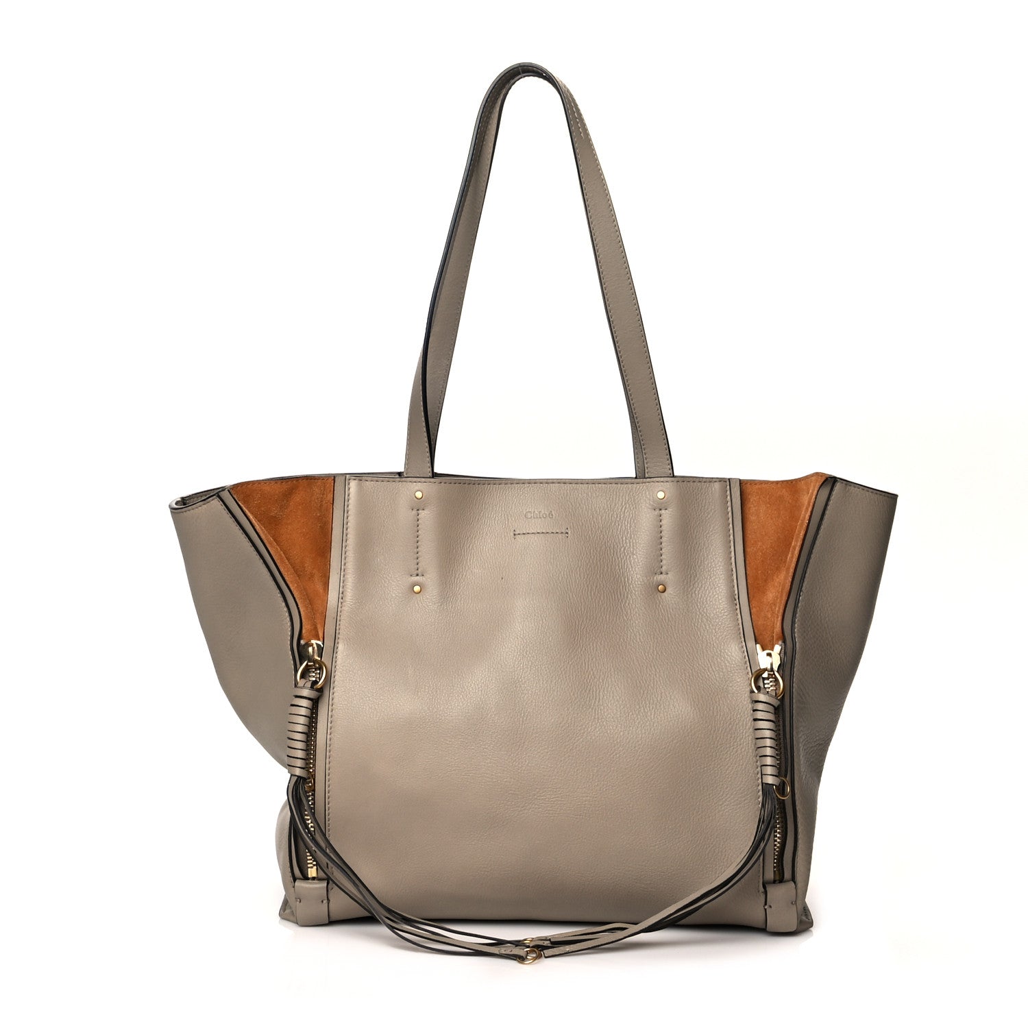 Chloe Smooth Calfskin Small Milo Shopping Tote Motty Grey 1 of 14