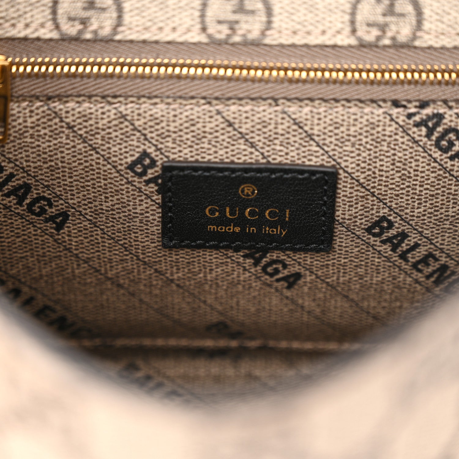Balenciaga X GUCCI GG Supreme Monogram Small Hourglass Top Handle Bag Beige Ebony 6 of 9