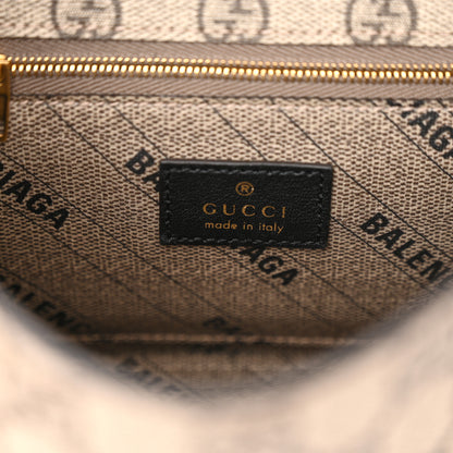 Balenciaga X GUCCI GG Supreme Monogram Small Hourglass Top Handle Bag Beige Ebony 6 of 9