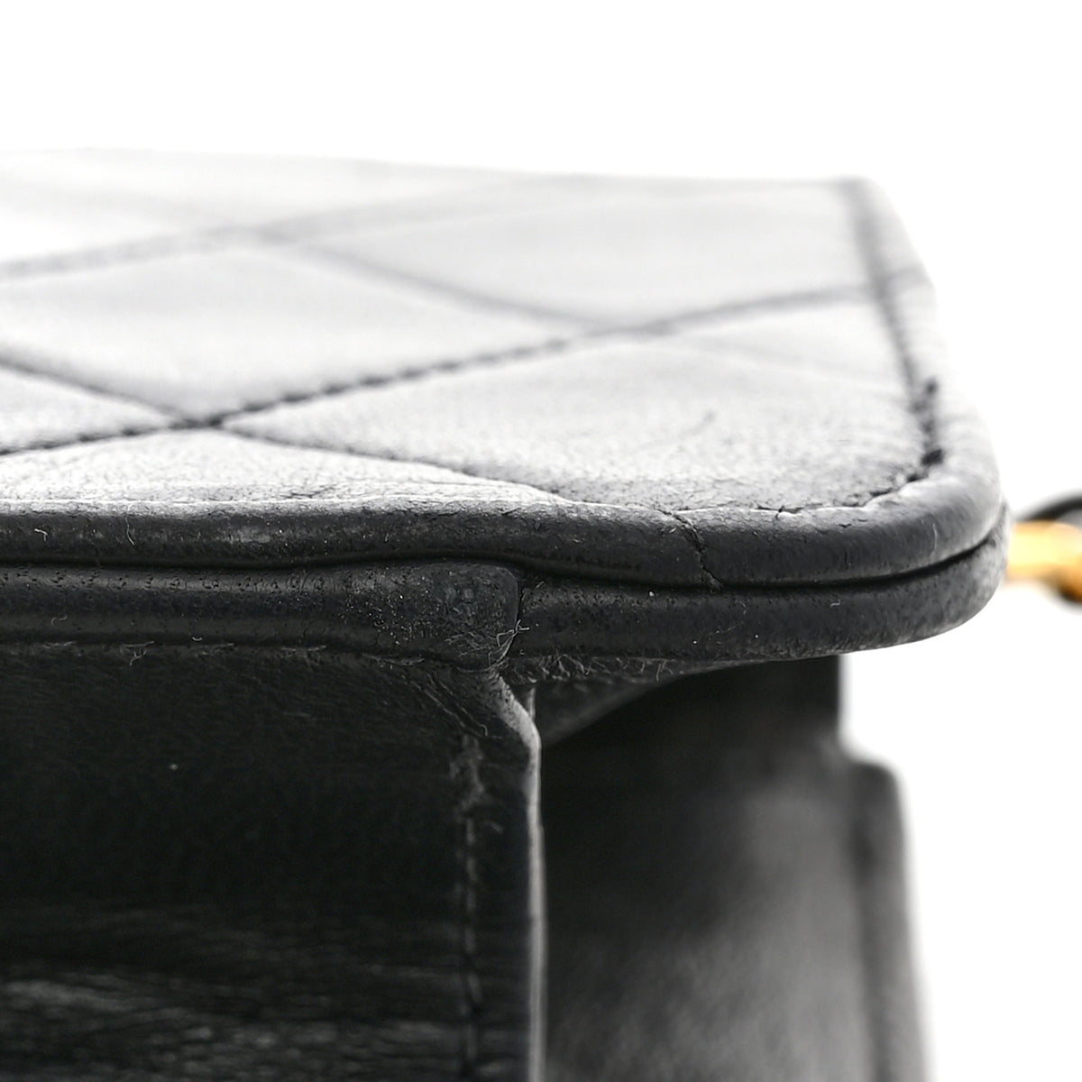 Lambskin Quilted Small Single Flap Bag Black