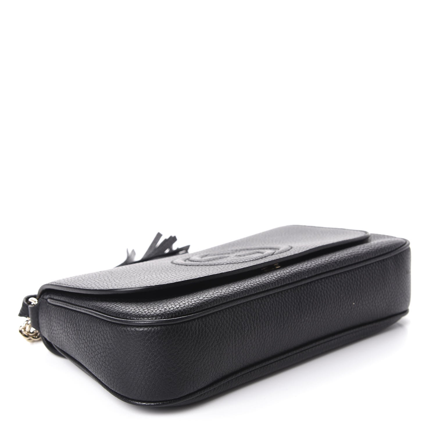 Gucci Pebbled Calfskin Medium Soho Flap Crossbody Black 5 of 11