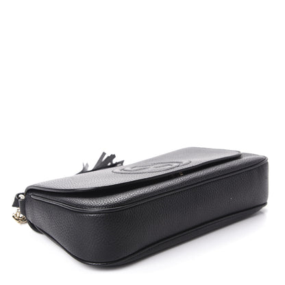 Gucci Pebbled Calfskin Medium Soho Flap Crossbody Black 5 of 11