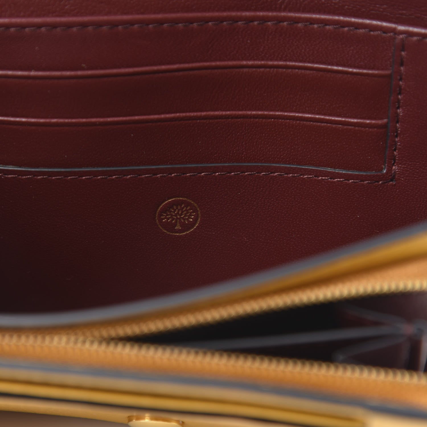 Mulberry Small Classic Grain Medium Continental French Wallet Deep Amber 7 of 9