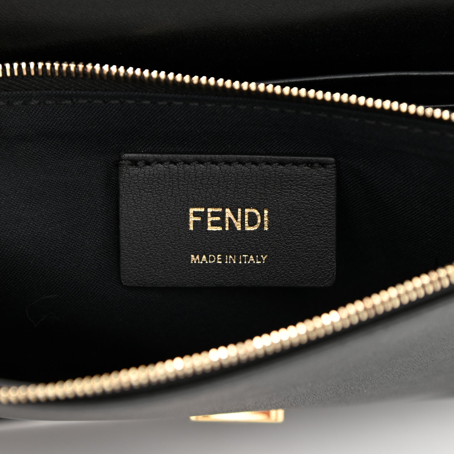Vitello Liberty Lucido F is Fendi Medium Envelope Wallet on Chain Black